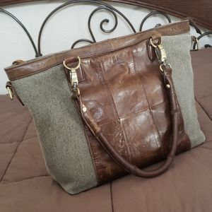 Wool/Leather Purse from Ireland